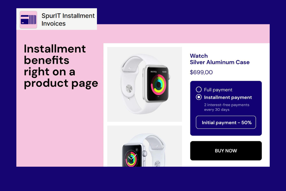 SpurIT Installment Invoices Shopify app cover image