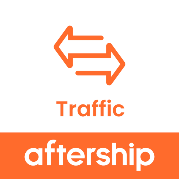 a sign with the words traffic and aftership on it