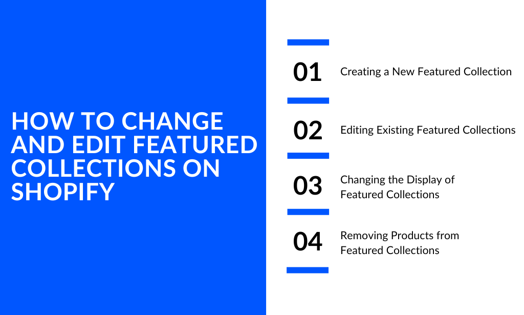 KeepShoppers infographic: How to change and edit featured collections on Shopify
