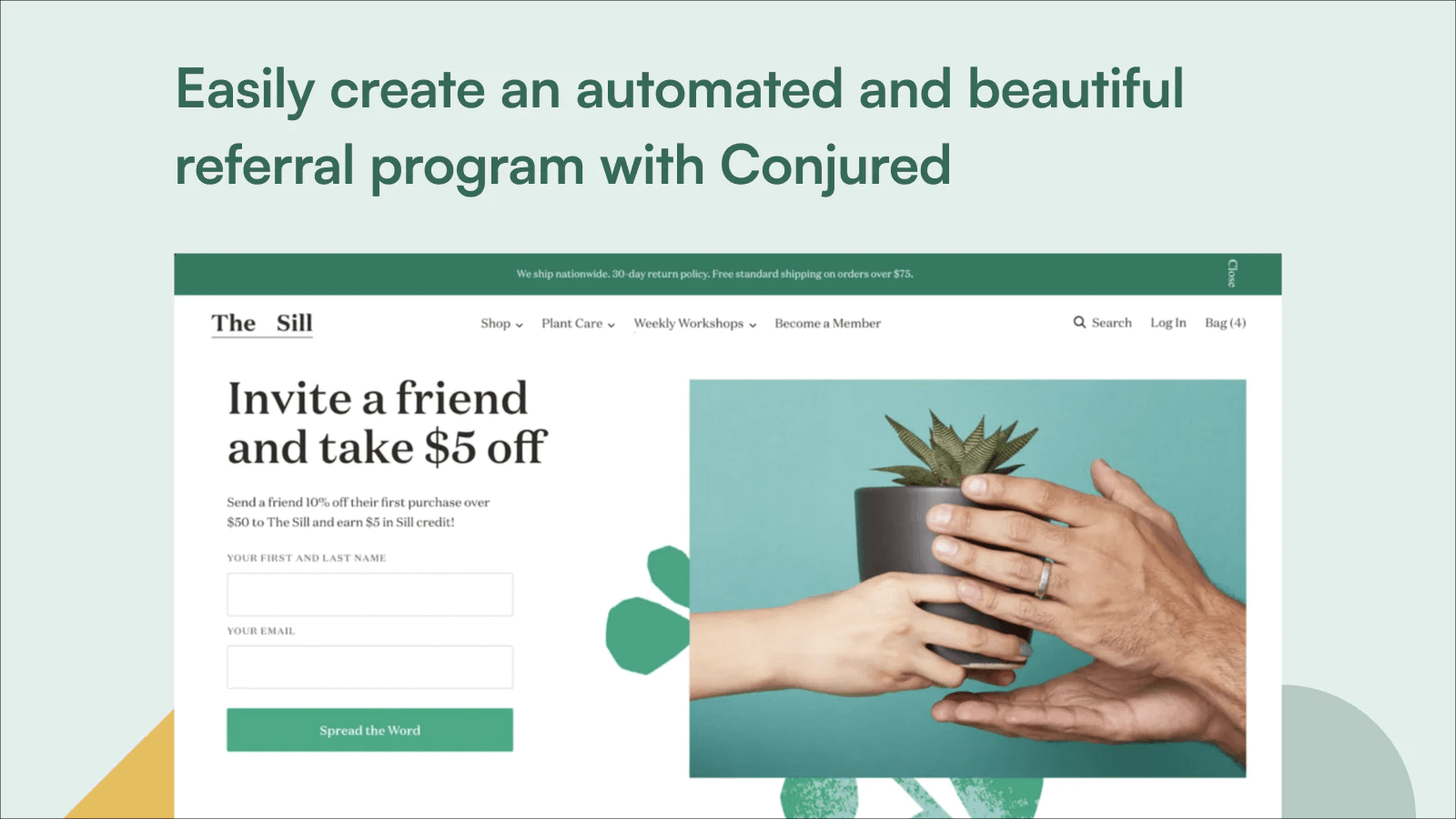 SC Conjured Referrals Create Referral Program