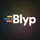 the blyp logo on a dark background