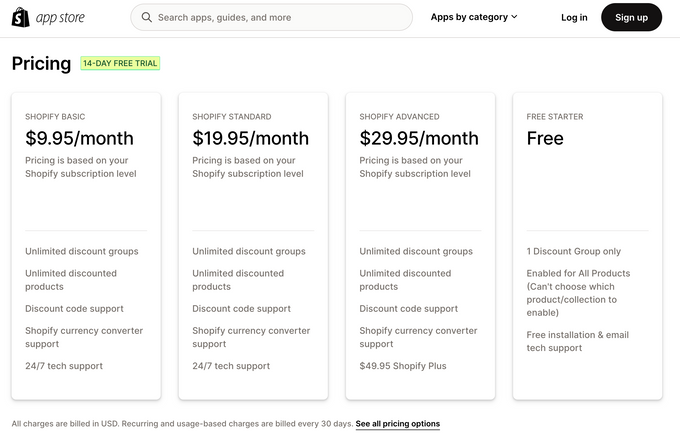Bulk Discounts Now Shopify App Pricing