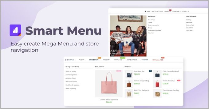 Promotional image for Smart Mega Menu & Navigation