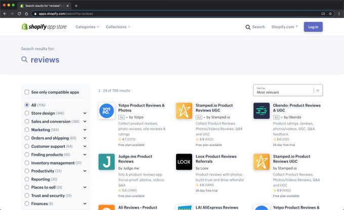 Shopify review apps