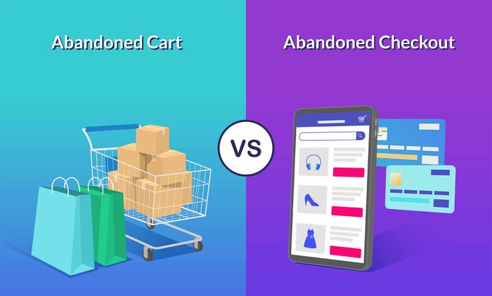The difference between Abandoned cart and abandoned checkout