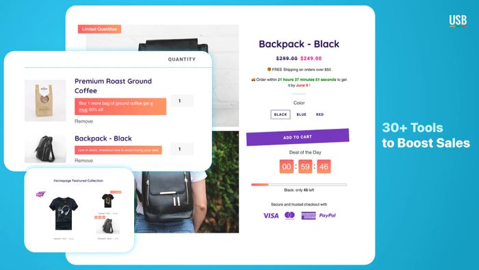 A screenshot of Hextom USB's example image on Shopify